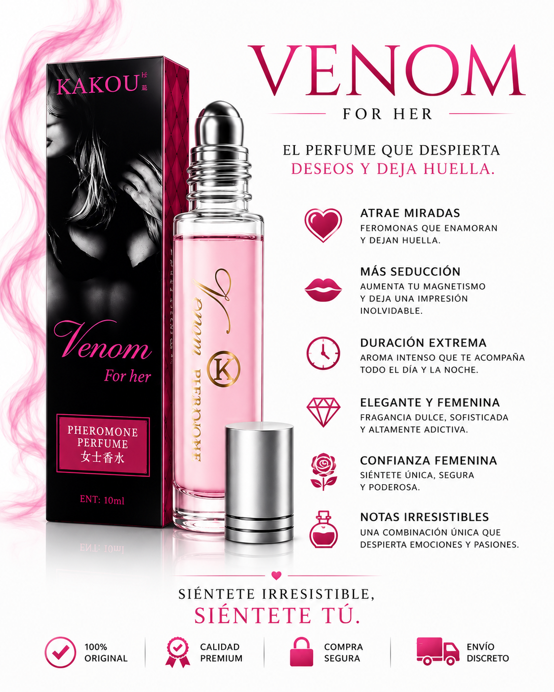 Perfume De Feromonas Premium 10ml | Atracción Para Hombre y Mujer