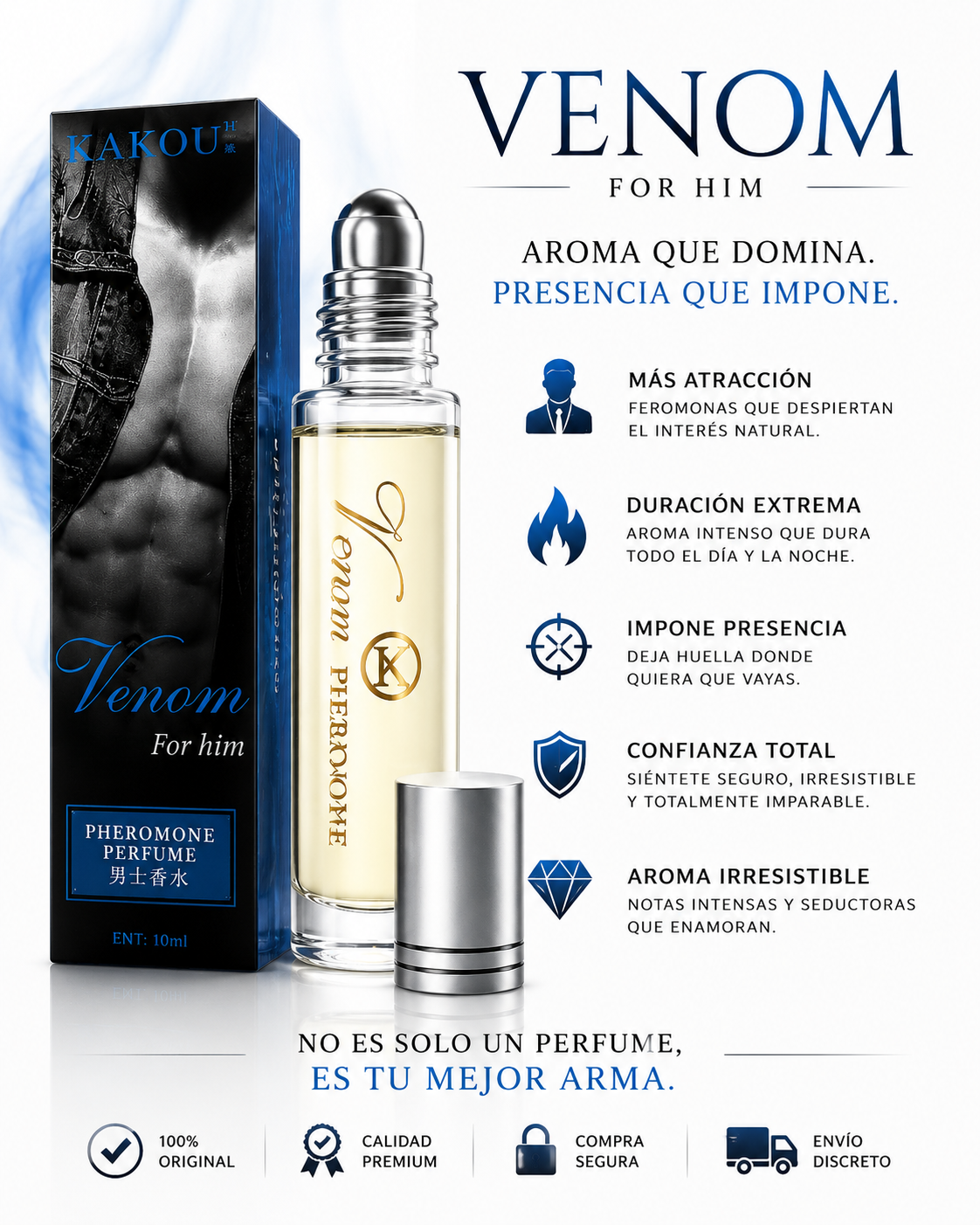 Perfume De Feromonas Premium 10ml | Atracción Para Hombre y Mujer